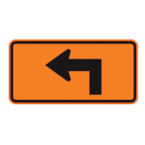 Panonceau de direction avancée à gauche