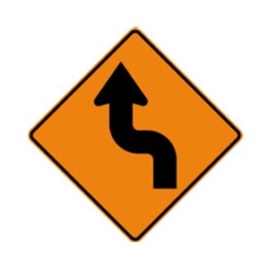 Virage double gauche-droite 90°