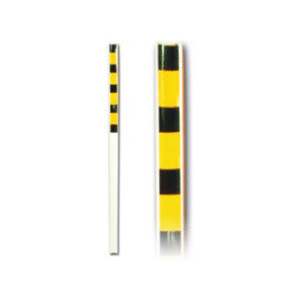 Balise flexible 60" avec rectangle de couleur jaune et noir HI